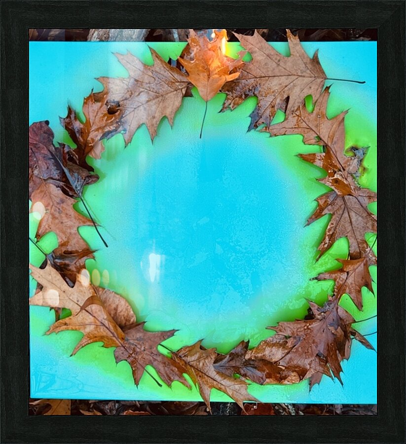 Fall Fire Picture Frame print