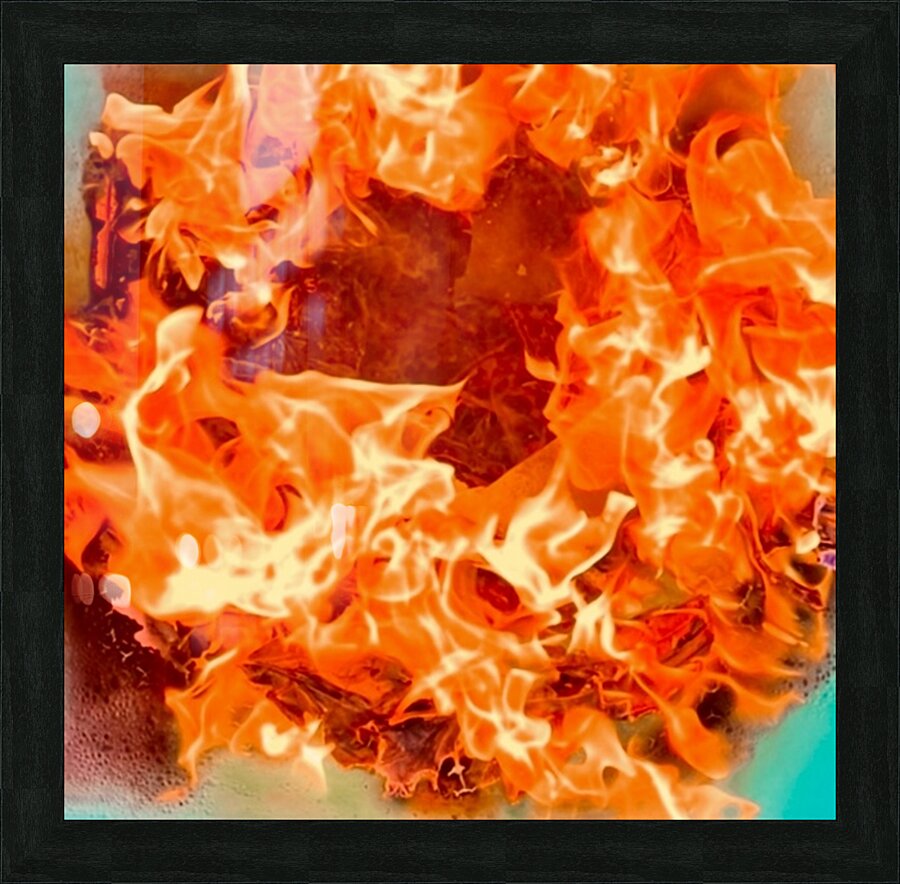 Wreathed in fire Picture Frame print