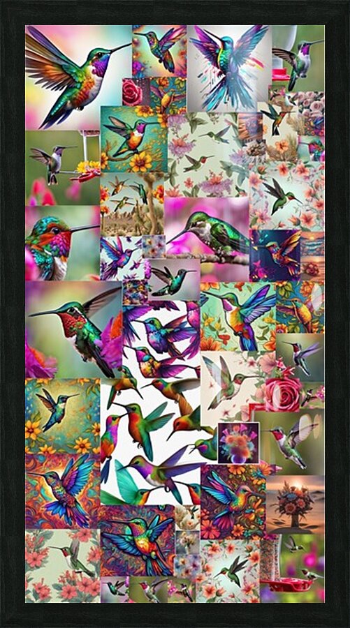 hummingbirds Picture Frame print