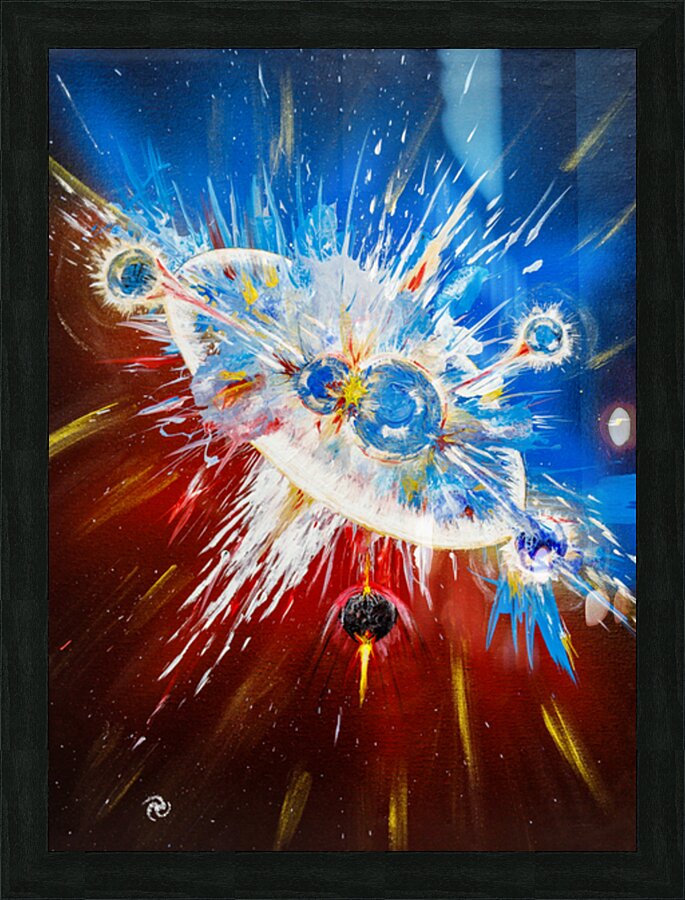 Solar collision  Picture Frame print
