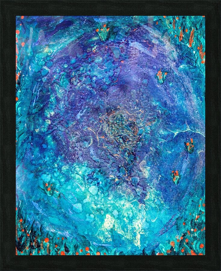 Precious pond Picture Frame print