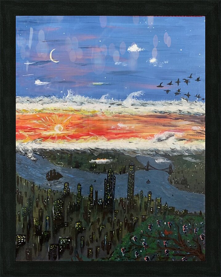 Sunset landing  Picture Frame print
