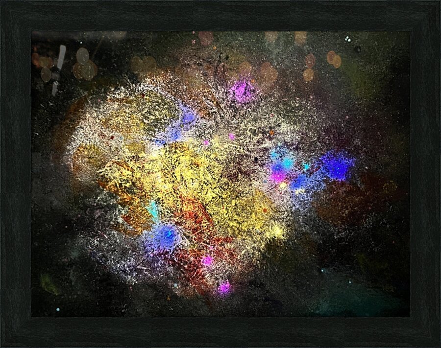 Colliding Galaxies  Picture Frame print