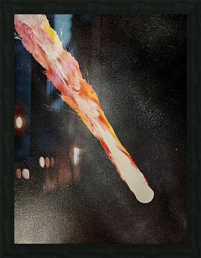 Comet on a mission Picture Frame print