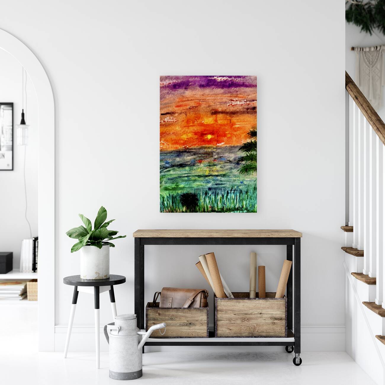 Sunset in the tropics Reproduction