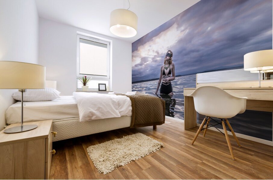 Solace in Celestial Tapestry Mural print