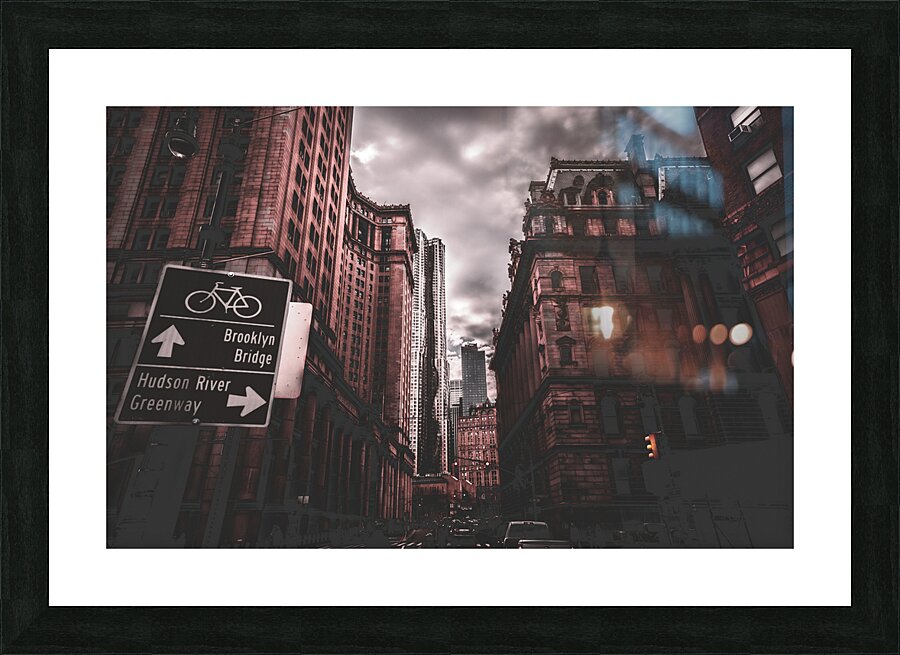 Downtown Manhattan Picture Frame print