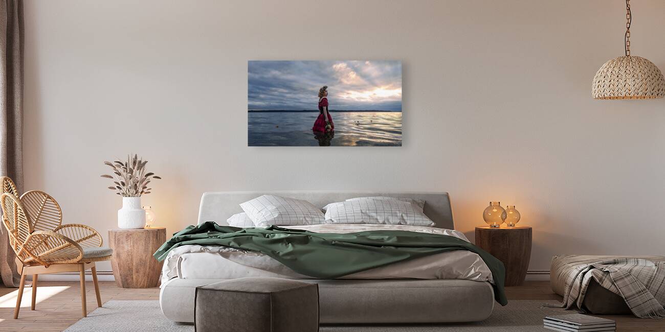 Red Dress in Twilight Reproduction