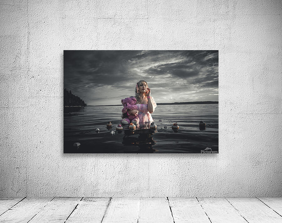 Nocturne in Pink: Whispers of Cupcakes and Marshmallows in the Monochrome Abyss Wall Preview