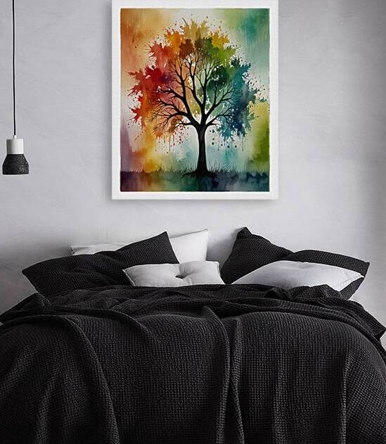 Tree of Life: A Colorful Journey Through Seasons by Nexanovart