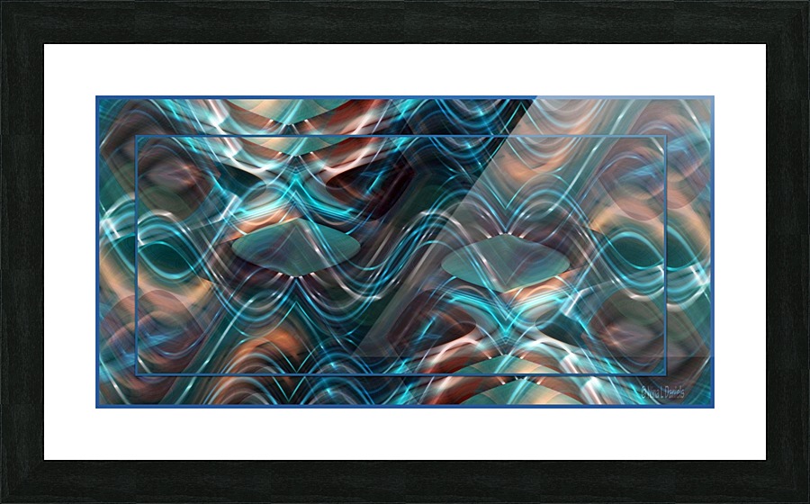 Blue Undulate Picture Frame print