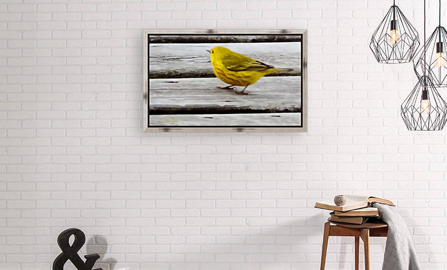 Yellow Bird Painted by Nina