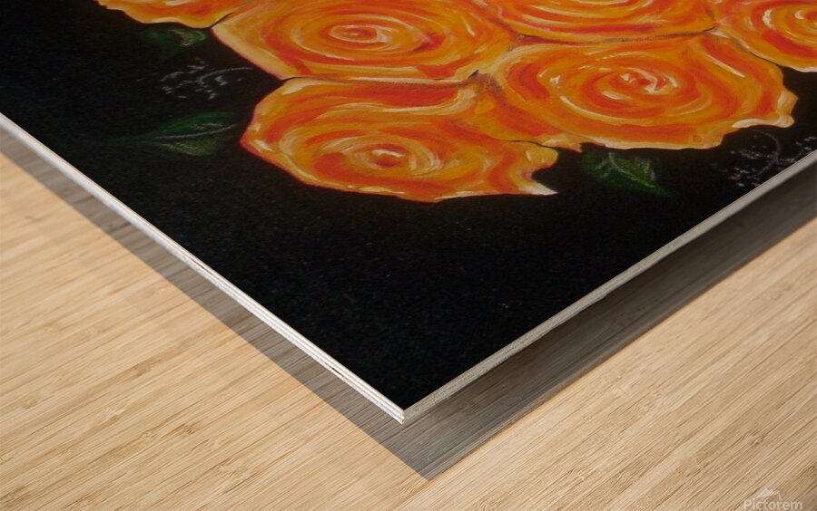 Sweet Roses Wood print