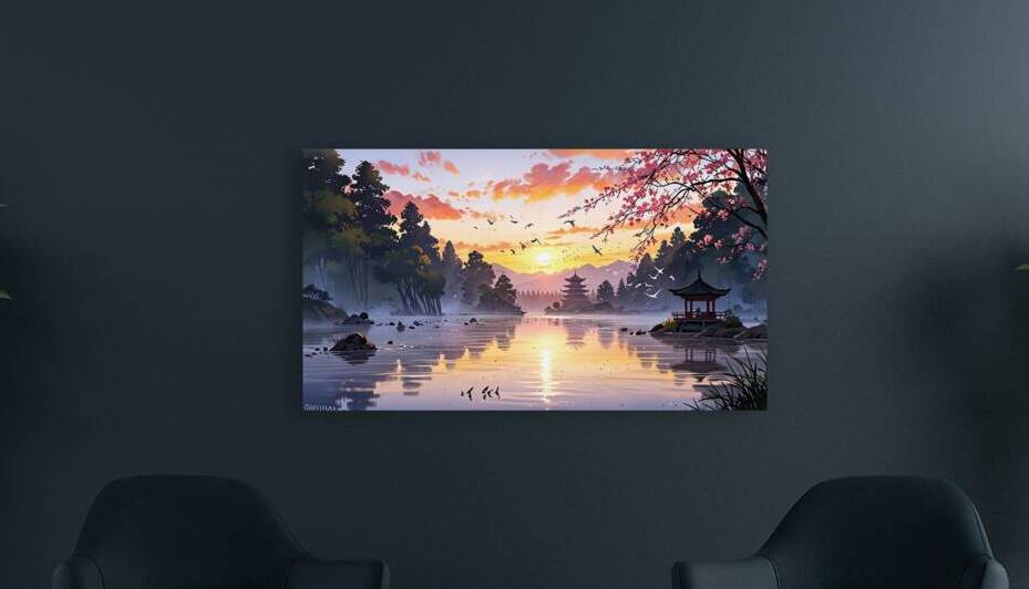 Leonardo Anime XL A serene Chinese landscape pain by Aleen