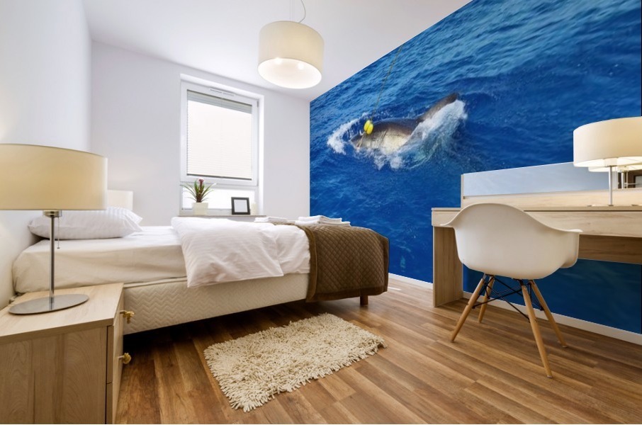 Great White Attack Mural print