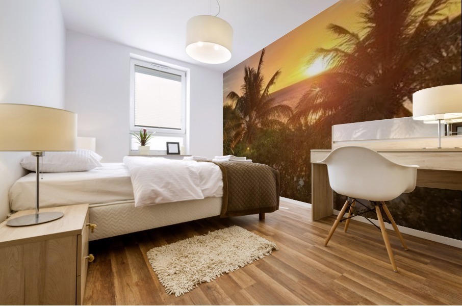 Roatan Sun Set View Mural print