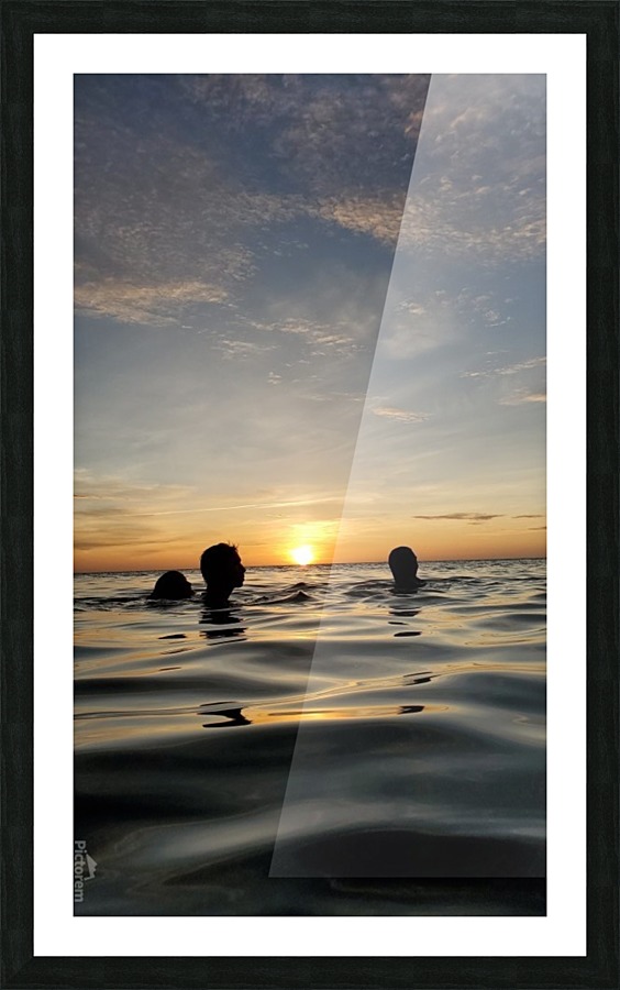 water sunset Picture Frame print