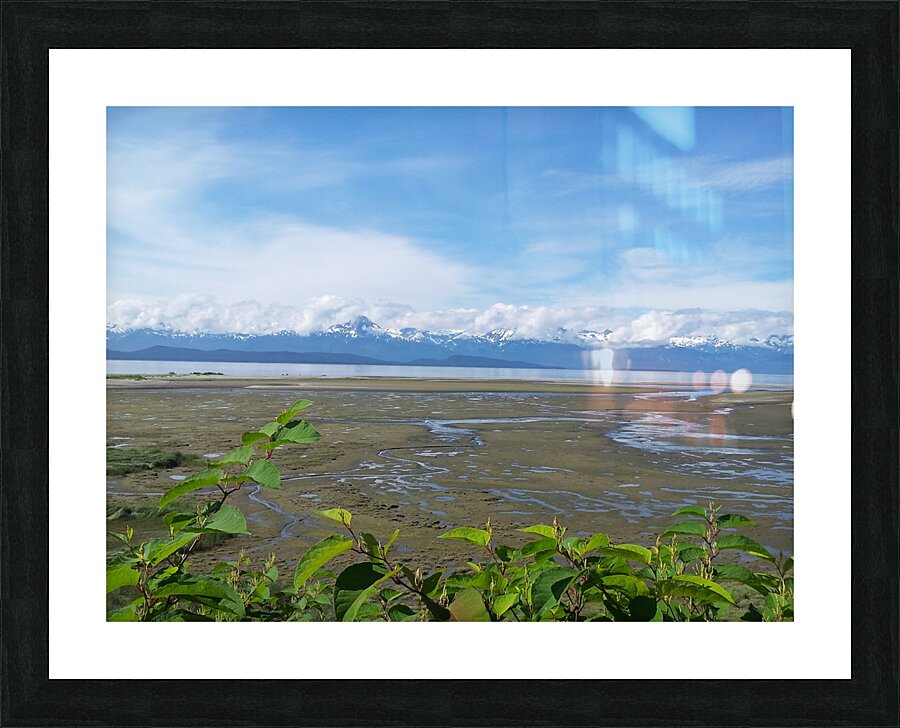 Alaskan Mountain Range with Clouds  Picture Frame print