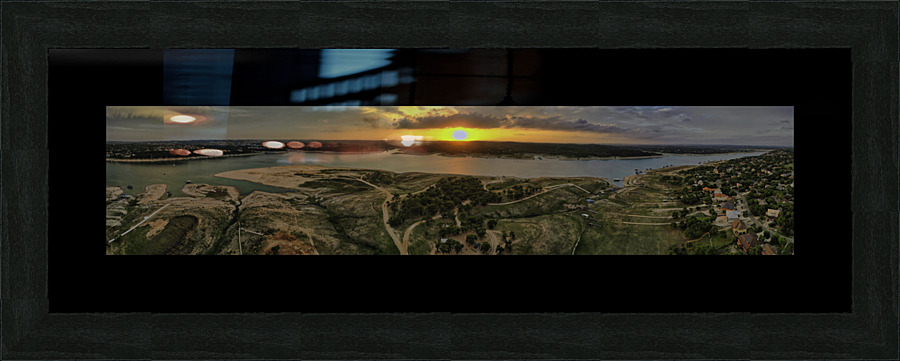 Sunset panorama 04.14.23 Picture Frame print