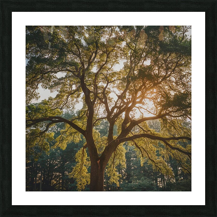 Sunlit Canopy Picture Frame print