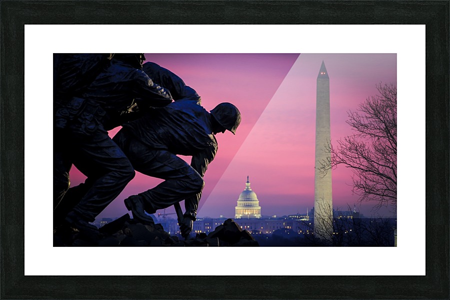 District Sunrise Pink Picture Frame print