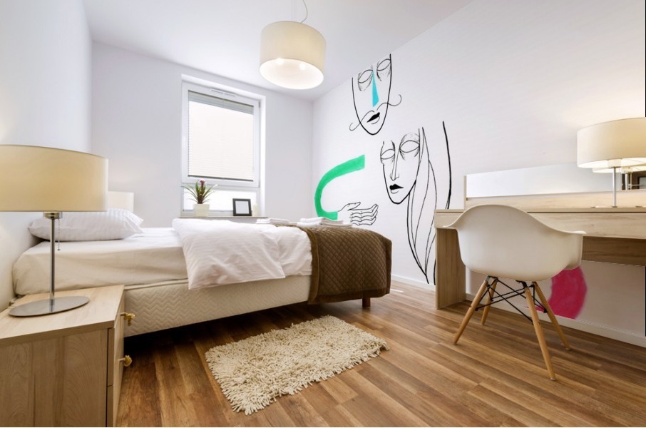 Connection - White version Mural print