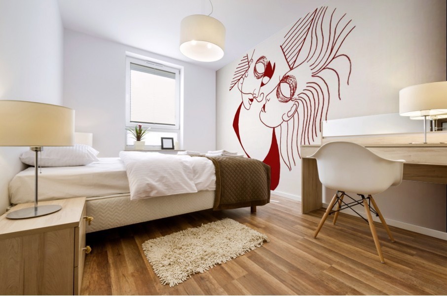 Sharing the same heart Mural print