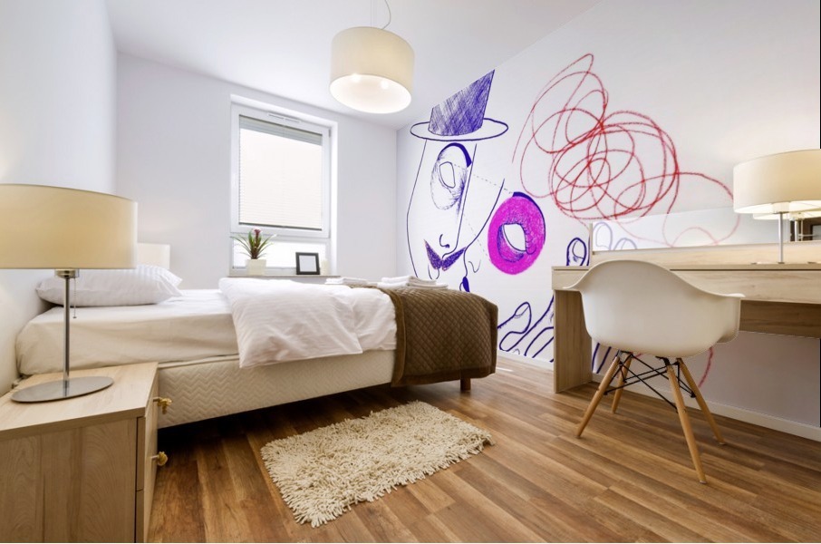 Suspense - White version Mural print