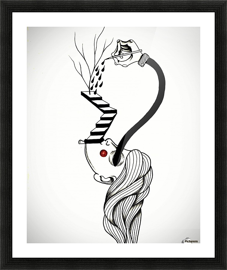 We need caos - White version Picture Frame print