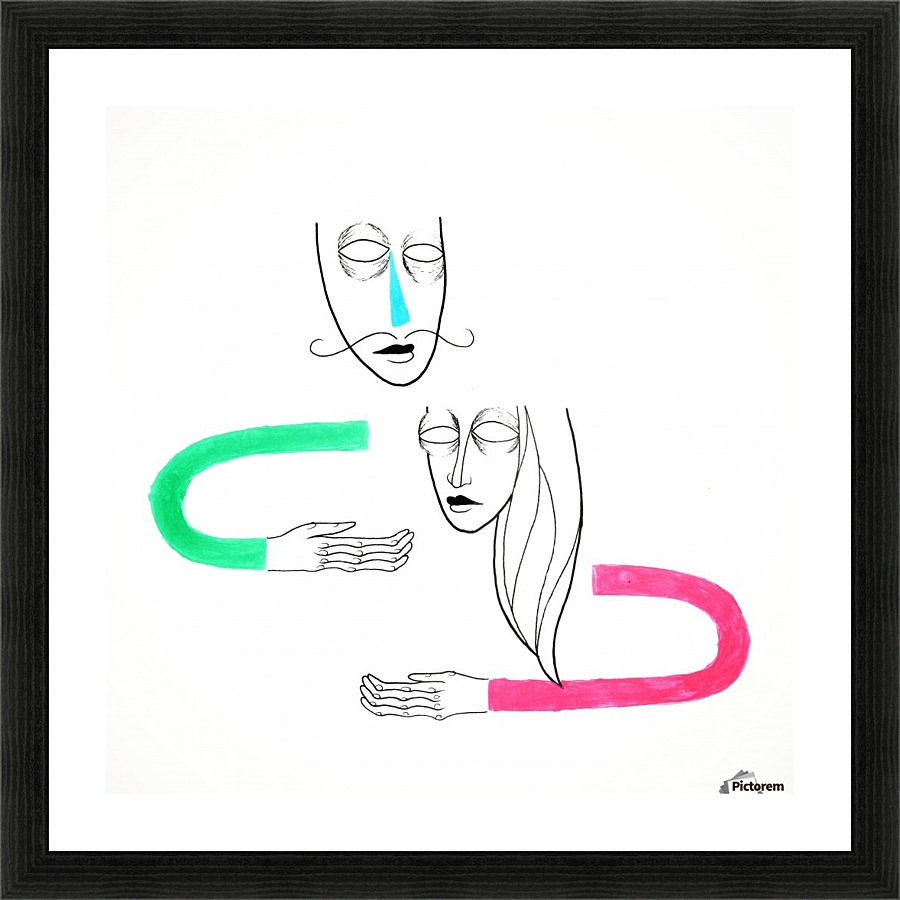 Connection - White version Picture Frame print