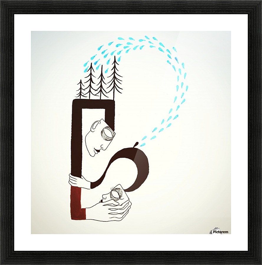 Question Marks - White version Picture Frame print