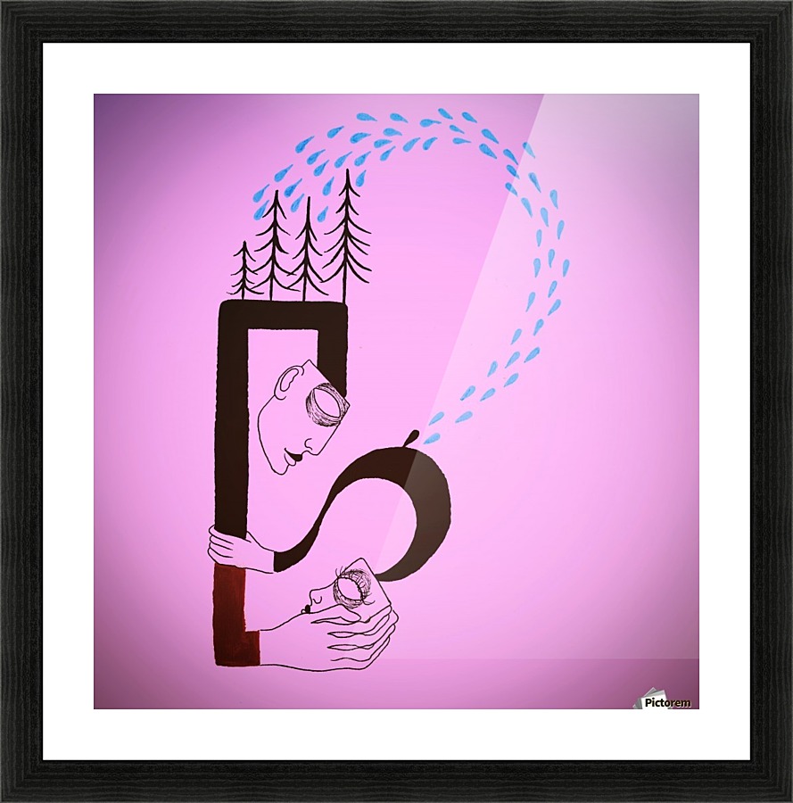 Question Marks Picture Frame print