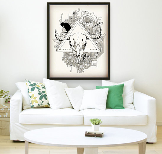 Infested skull - White version Reproduction