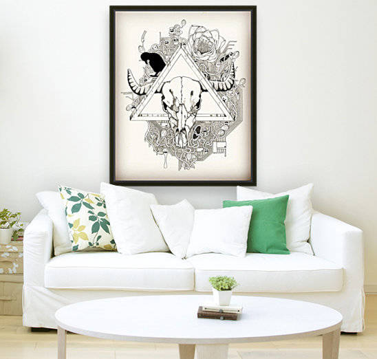 Infested skull - White version by underthelids