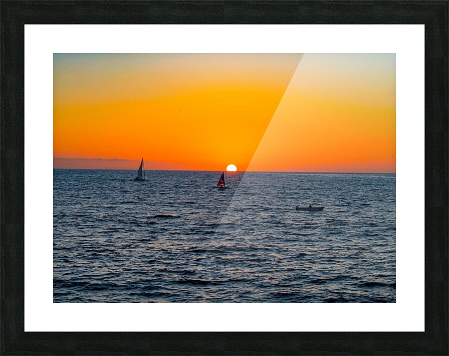 Sunset by the sea Picture Frame print