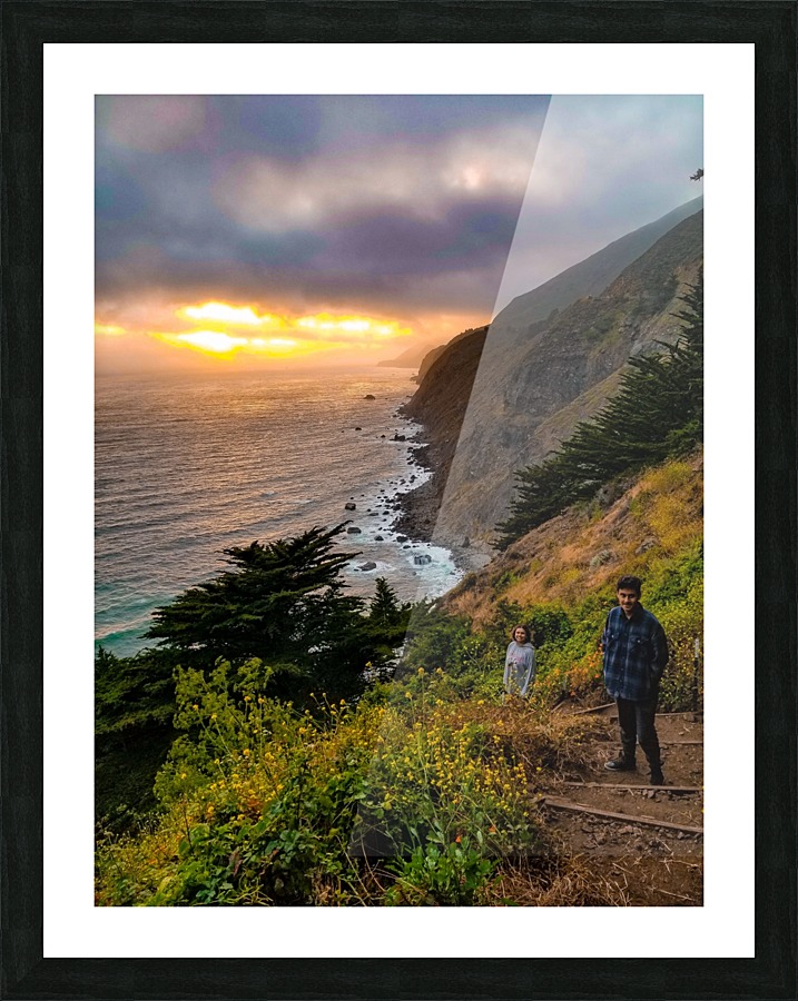 Ragged point cliff Picture Frame print