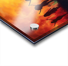 Close-up of a pretty red-haired girl with freckles evocative an Acrylic print