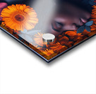 Close-up of a pretty red-haired girl with freckles evocative an Acrylic print