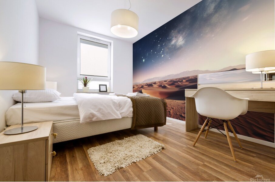 irene yakynuka desert landscape of dunes with sta Mural print