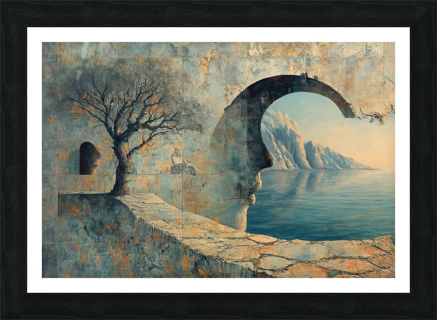Surrealism intimacy and stillness Picture Frame print