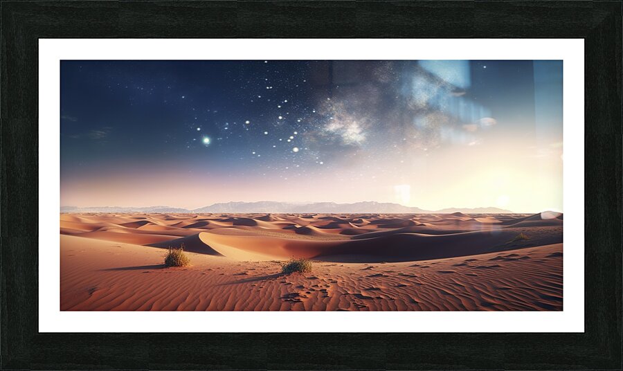 irene yakynuka desert landscape of dunes with sta Picture Frame print