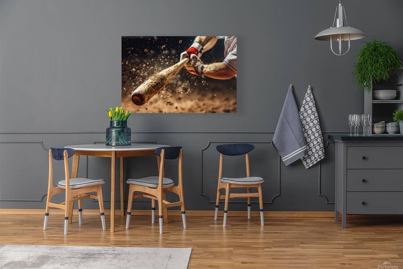 irene yakynuka Batter hitting baseball ball with Reproduction