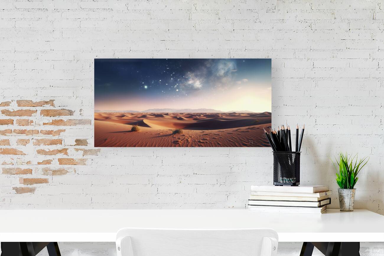 irene yakynuka desert landscape of dunes with sta Reproduction