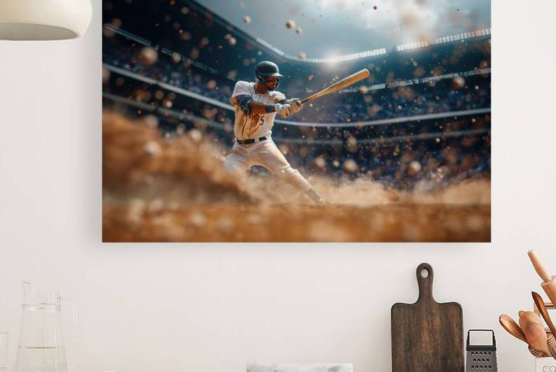 yakynuka A baseball player hits the ball in the s by Joaquin Corbalan