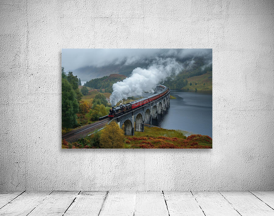 yakynuka Jacobite Express steam train crossing th Wall Preview