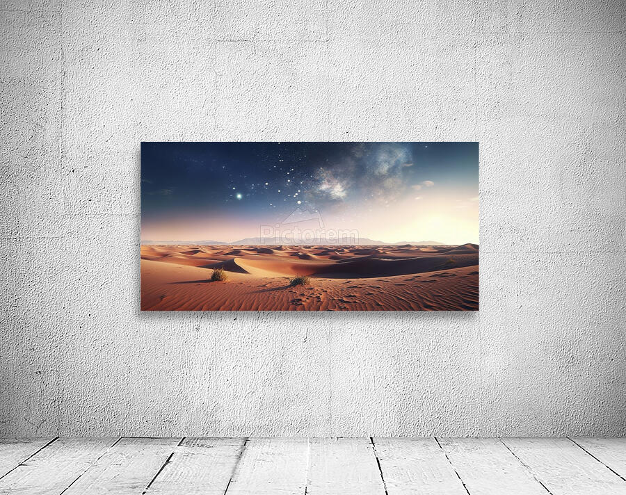irene yakynuka desert landscape of dunes with sta Wall Preview