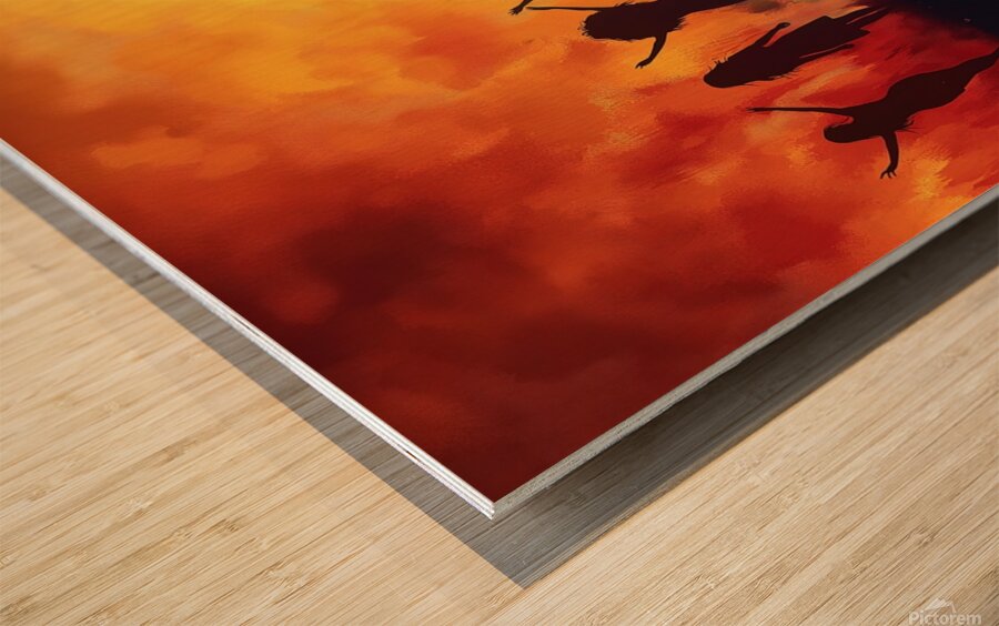 Close-up of a pretty red-haired girl with freckles evocative an Wood print