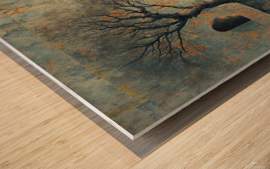 Surrealism intimacy and stillness Wood print