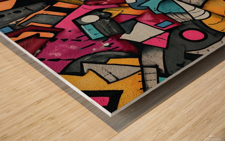 yakynuka  complex funky background 2a139d56 4ba8 Wood print