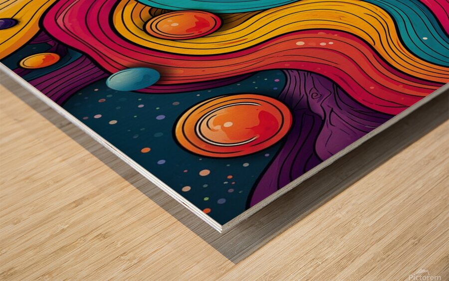 complex funky background  03 Wood print